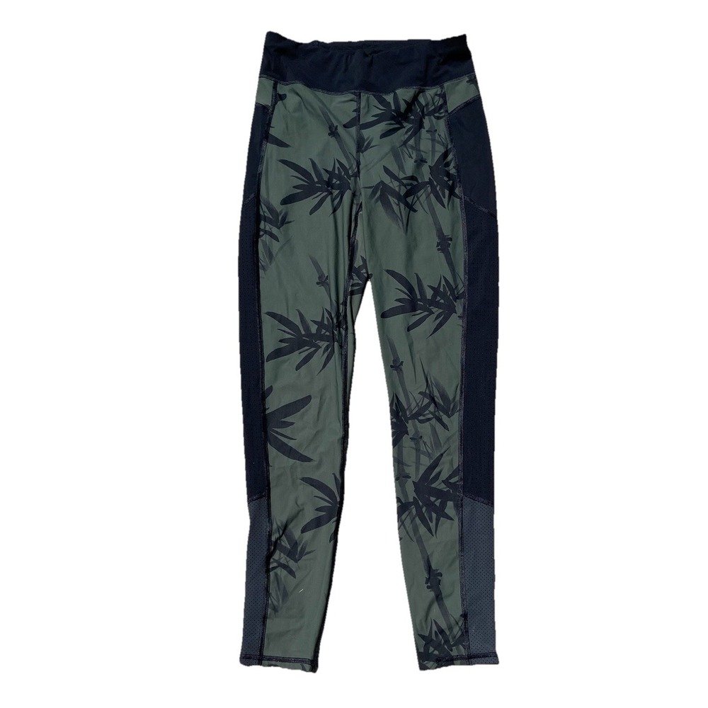 Sweaty Betty Leggings Size Medium Tropical Palm Print Green Black/Green 28x30